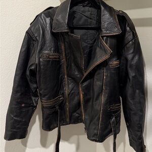 Brown Leather Jacketed
